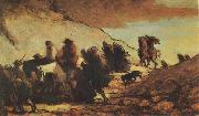 Honore  Daumier The Emigrants (mk09) Sweden oil painting reproduction